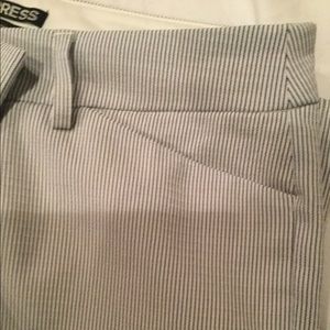 Express Editor Blue Stripe Seersucker Pants